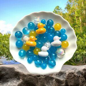 Lot Of 40 Beads For Beadable Pens-Duck Pond Mix